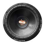 Lanzar MAXP124D Max Pro Compact 15 Inch Round 2000 Watt Powerful Performance Dual 4 Ohm Vehicle Truck Car Subwoofer Audio System (Single Subwoofer)
