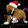 Women's Design By Humans Saint Bernard dog christmas light costume hat santa Fairy lights By Rondes Racerback Tank Top - 2 of 3