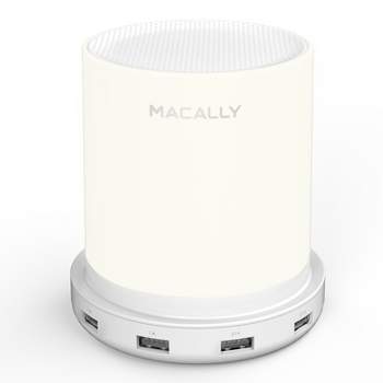 Macally LED Dimmable Warm White Desk, Nightstand and Bedside Charging Lamp