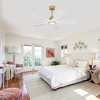 Modern Ceiling Fan With Remote And LED Light, Outdoor Patio Ceiling Fan With Reversible DC Motor And 5 Blades For Farmhouse Living - 3 of 4