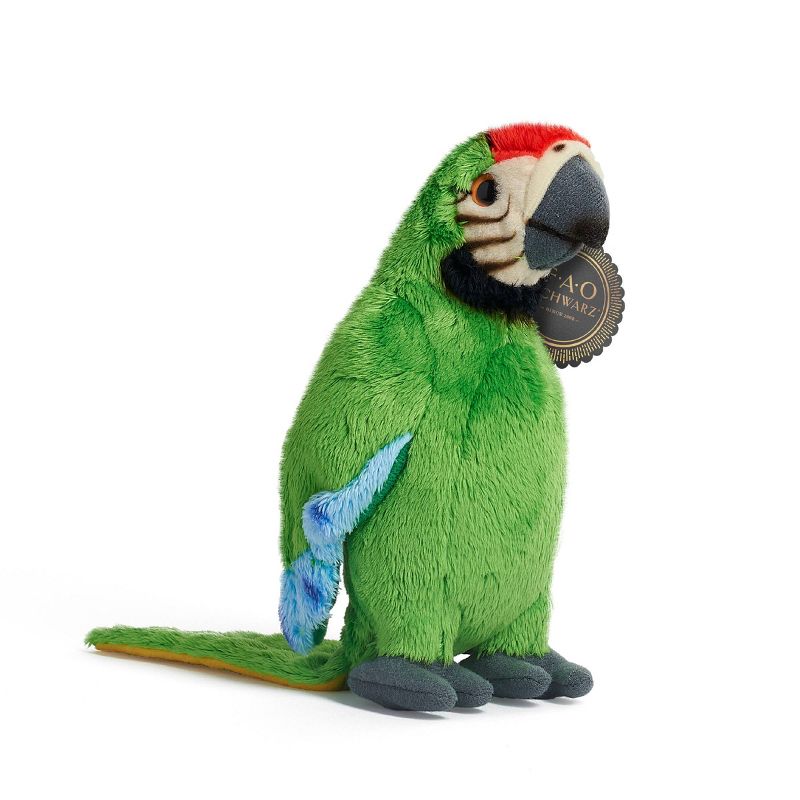 FAO Schwarz 6&#34; Green Parrot Toy Plush, 1 of 13