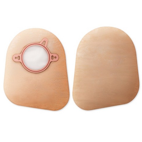 New Image 2-Piece Beige Ostomy Pouch Flat, Pre-Cut 7'' - image 1 of 3