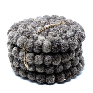 Slickblue Handmade Seasonal Felt Coasters – Set of 4, 4" Diameter, for Stylish Table Protection in 15 Colors Options - 1 of 2