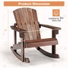 Infans 4PCS Kid Adirondack Rocking Chair Outdoor Solid Wood Slatted seat Backrest - 2 of 4