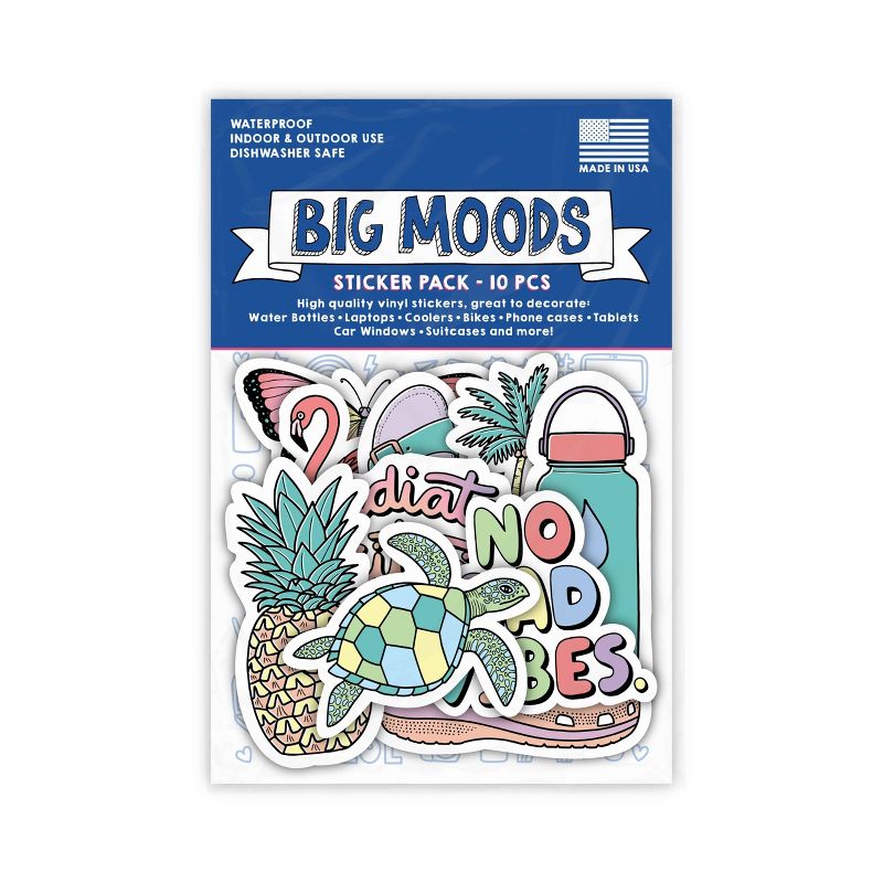 Big Moods Aesthetic Sticker Pack 10pc, 3 of 4