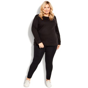 Avenue Hi Lo Sweat Top - 1 of 4
