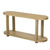 TIRAMISUBEST Modern Wood Entryway Table with Built-In Shelves,Veneer Console Table - 3 of 4