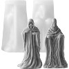 JDICTION Ghost Skull Man Cylinder & Wave Spiral Silicone Molds - For Candle Making & Resin Casting, Ideal for Home Decor & DIY Craft Projects - 3 of 4