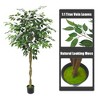 Artificial Plant Tree , Fake Ficus Tree With Silk Realistic Leaves and Lifelike Trunk,Faux Ficus Tree With Pot for Home Decor Indoor, 1 Pack - image 3 of 4