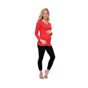 MONAG Women Long Sleeve Maternity T-Shirt Red 2XL - 1 of 2
