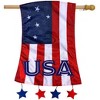 Patriotic Applique House Flag USA Stars & Stripes 28" x 40" Briarwood Lane - 2 of 4