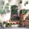 Outsunny Metal Raised Garden Bed with Trellis, Freestanding or Wall Mounted Raised Flower Bed with Privacy Panel for Garden, Patio, Balcony - 2 of 4