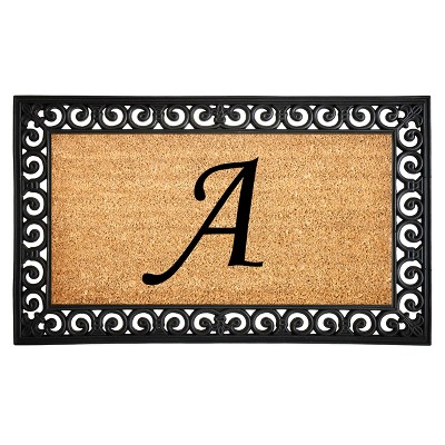Calloway Mills 104132436A Gabriel Monogram Doormat 24 In. x 36 In. (Letter A)
