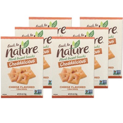 Back To Nature Cheddalicious Cheese Flavored Crackers - Case of 6/6 oz