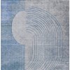 Blue And Gray Geometric Washable Indoor Outdoor Area Rug - 4 of 4
