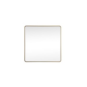 Elegant Lighting Soft corner metal square mirror 42x42 inch in Brass - 1 of 4