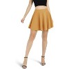 Women's Basic Stretch Flared Skater Skirt - Versatile Casual Mini Skirt for Effortless Style Turmeric - 4 of 4