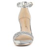 Allegra K Women's Glitter Square Toe Ankle Buckle Strap Chunky Heels Sandals - 3 of 4