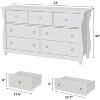 Nasitip Drawer Dresser-Boho Dresser with Curved Legs, Rattan Accents for Living Room, Bedroom Entryway or Balcony - 3 of 4