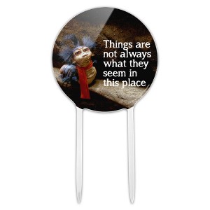 Labyrinth The Worm Quote Thing Are Not Always What They Seem In This Place Acrylic Cake Topper - 1 of 4