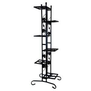 22" Rectangular Plant Stand - Black - Oakland Living: Durable Multi-Tiered Display - 1 of 4