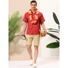 Lars Amadeus Men's Summer Striped Shirts Short Sleeves Button Down Beach Color Block Shirt - 3 of 4