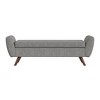 HomePop Modern Boucle Storage Bench with Wood Legs - 2 of 4