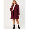 Women's Winter Notched Lapel Single Breasted with Pockets Pea Coats - Agnes Orinda - 2 of 4