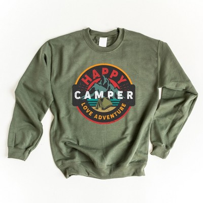 Simply Sage Market Women's Happy Camper Badge Gildan Sweatshirt