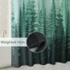 LunaLulinlk Green Forest Fabric Shower Curtain, 72" x 72" - 3 of 4