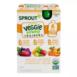 Sprout Foods Organic Toddler Flavor Introduction Kit to Veggies Baby Food Pouches - 12oz/6pk
