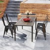 Tangkula Tolix Style Metal Dining Chairs Set of 4 w/ Removable Backrest for Dining Room - 4 of 4