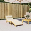 vidaXL Sun Lounger Cushion Cream - 2 of 4