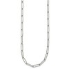 Chisel Stainless Steel Polished Elongated Open Link Paperclip 15" Necklace with 2" Extension - 2 of 4