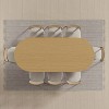 67 inch Vine Woven Oval Black Dining Table for 6 People Suitable for Dining Room and Living Room - 4 of 4