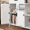 Dcolora Bathroom Cabinet, Floor Storage Cabinet with Doors and Shelves, Coffee Bar Cabinets with Drawer - 4 of 4