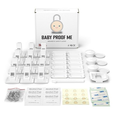 Baby Proof Me Magnetic Safety Lock Kit with 12 Locks and 3 Keys
