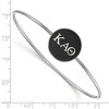 Black Bow Jewelry Sterling Silver Kappa Alpha Theta Greek Life Bangle Bracelet 8 Inch - 2 of 3