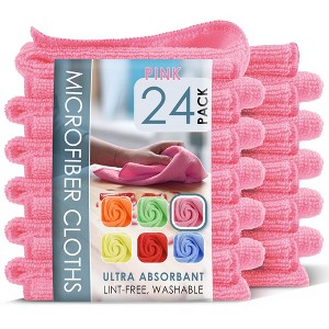 Hearth & Harbor Microfiber Cleaning Cloth, Reusable Microfiber Towel, Lint Free Washcloths - 1 of 4