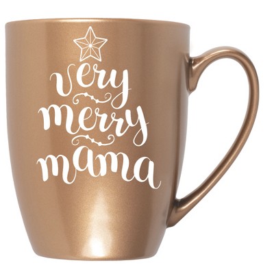 Elanze Designs Very Merry Mama Bronze 10 ounce New Bone China Coffee Cup Mug