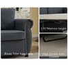 2-in-1 Queen Pull-Out Sleeper Sofa Bed, 3-Seater w/ 3.35" Memory Foam Mattress, Sturdy Wood & Iron Frame, Easy Assembly - 4 of 4