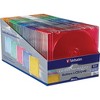 Verbatim CD/DVD Color Slim Jewel Cases, Assorted - 50pk - Jewel Case - Book Fold - Plastic - Blue, Green, Yellow, Purple, Pink - 1 CD/DVD""" - 3 of 4