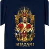 Shazam 2 Fury Of The Gods Shazam Family & Thrones Crew Neck Short Sleeve Navy Men's T-shirt - 2 of 3
