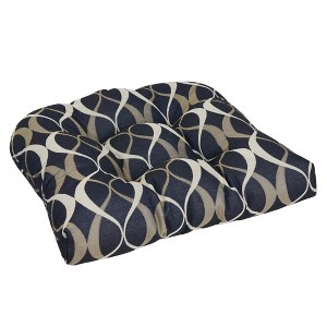 Blazing Needles, 19-inch U-Shaped Premium Outdoor Tufted Dining Chair Cushion - 1 of 2