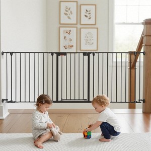 Adjustable Metal Baby Safety Gate | Extra Wide 3-Panel Barrier for