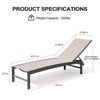 Crestlive Products Chaise Lounge Chair Outdoor Set of 2 Adjustable 5 Positions Pool Tanning Recliner Outdoor Lounge Furniture - 3 of 4
