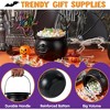 Joyfy 7.5'' Halloween Large Black Witch Cauldron, Halloween Witch Candy Pot, Candy Cauldron Holder, Halloween Party Favor Decoration - 2 of 4