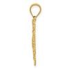 Black Bow Jewelry 14k Yellow Gold and White Rhodium Round Swirl Pendant, 20mm (3/4 inch) - 2 of 4