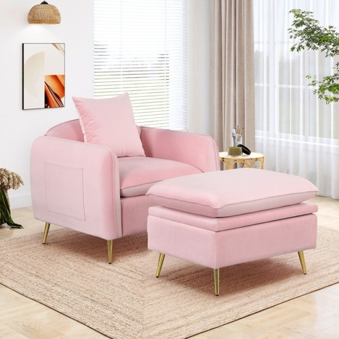 Modern Upholstered Accent Chair Single Sofa Chair With Storage