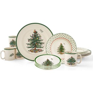 Spode Christmas Tree Polka Dot 16-Piece Dinnerware Set - 1 of 4